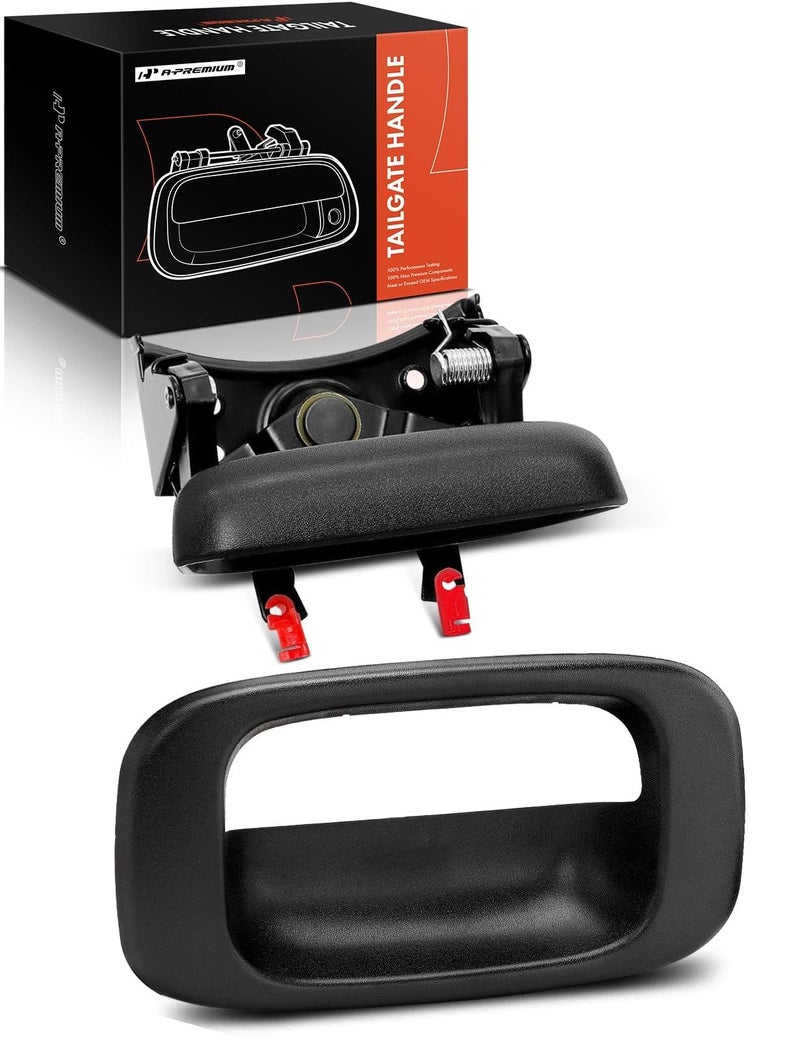 A-Premium - Tailgate Handle & Bezel Assembly - Compatible with 1999 2000 2001 2002 2003 2004 2005 2006 2007 Chevy Silverado GMC Sierra 1500 2500 3500 - # 15997911, 15228539, 15228540, 15228541 - Image 1