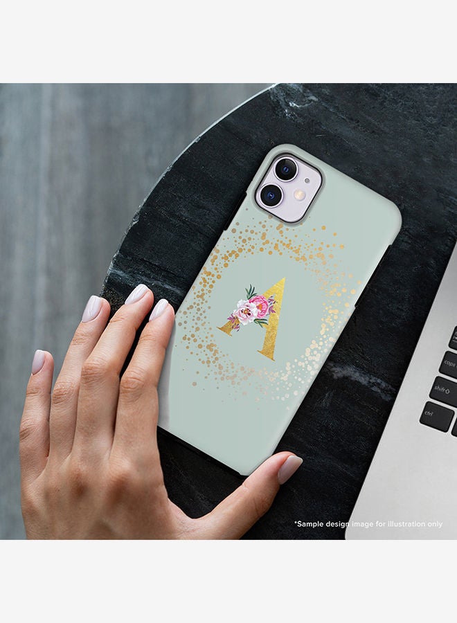 Stylizedd Monogram Tough Series for Apple iPhone 11 Custom Initials Floral Pattern Tough Pro Dual Layer hybrid PC inner TPU protection Alphabet- L (Light Green) - Image 2