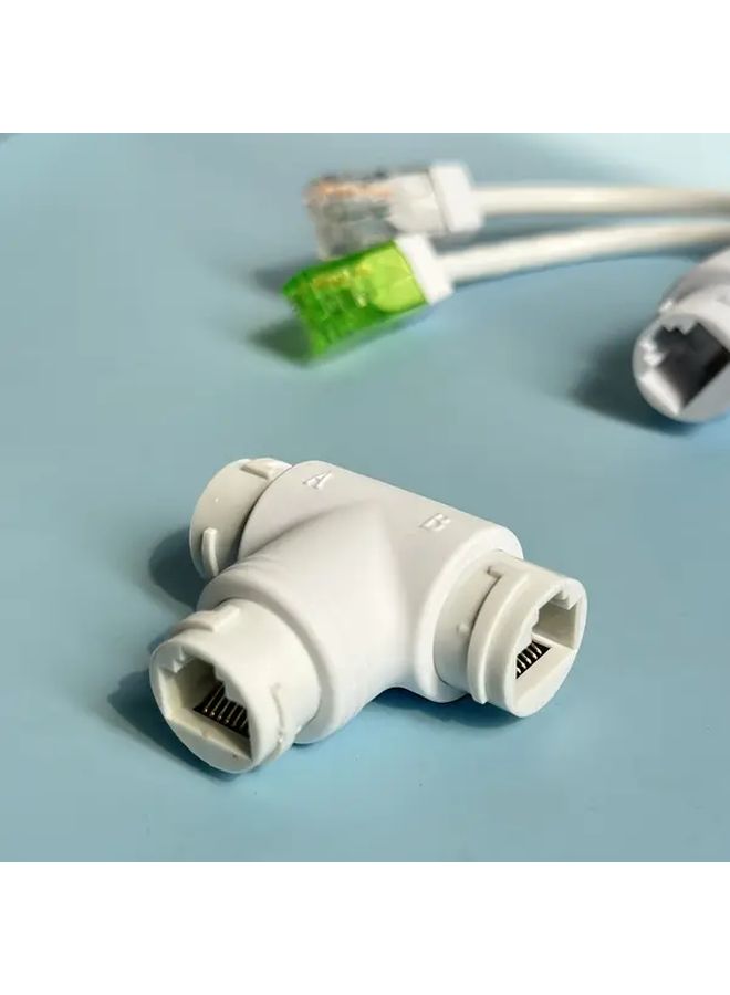 POE Combiner Ethernet Splitter 1 to 2 Ports White For Security Camera System - Image 4