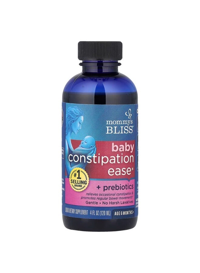 Mommy's Bliss Baby Constipation Ease + Probiotics, Age 6 Months+, 4 fl oz (120 ml) - Image 1