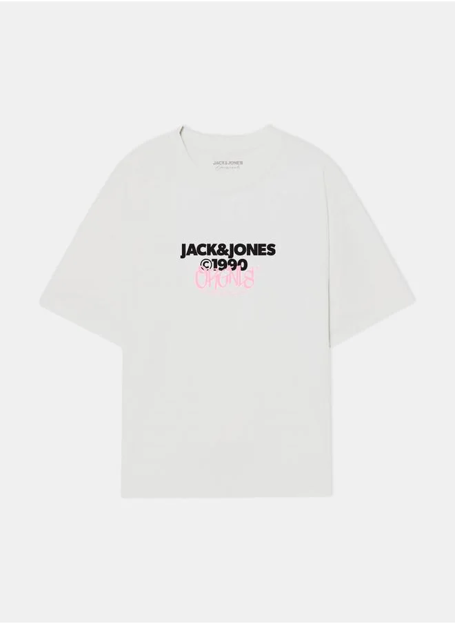 JACK & JONES Bushwick Crew Neck Printed T-Shirt