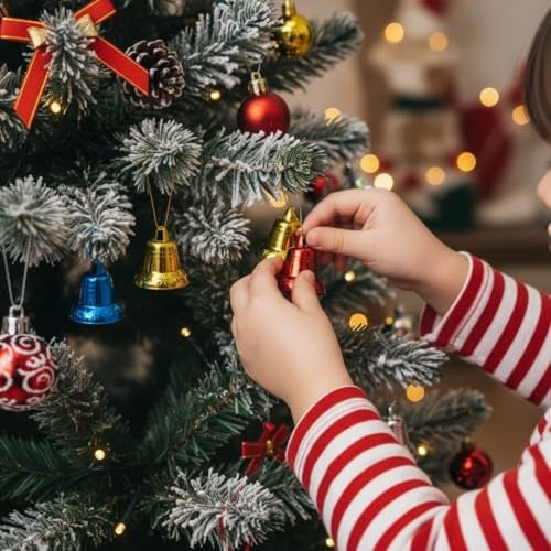 Krisah Reusable Christmas Tree Decoration Items Multi Bells 30 pcs - Image 2