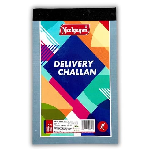 NEELGAGAN Delivery Challan, No.1 Triplicate 100 Printed + 50 Plain (3 Pages 1 Set) with Carbon (10.0 cm x 17.0 cm) Pack of-5 - Image 1
