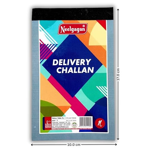 NEELGAGAN Delivery Challan, No.1 Triplicate 100 Printed + 50 Plain (3 Pages 1 Set) with Carbon (10.0 cm x 17.0 cm) Pack of-5 - Image 2