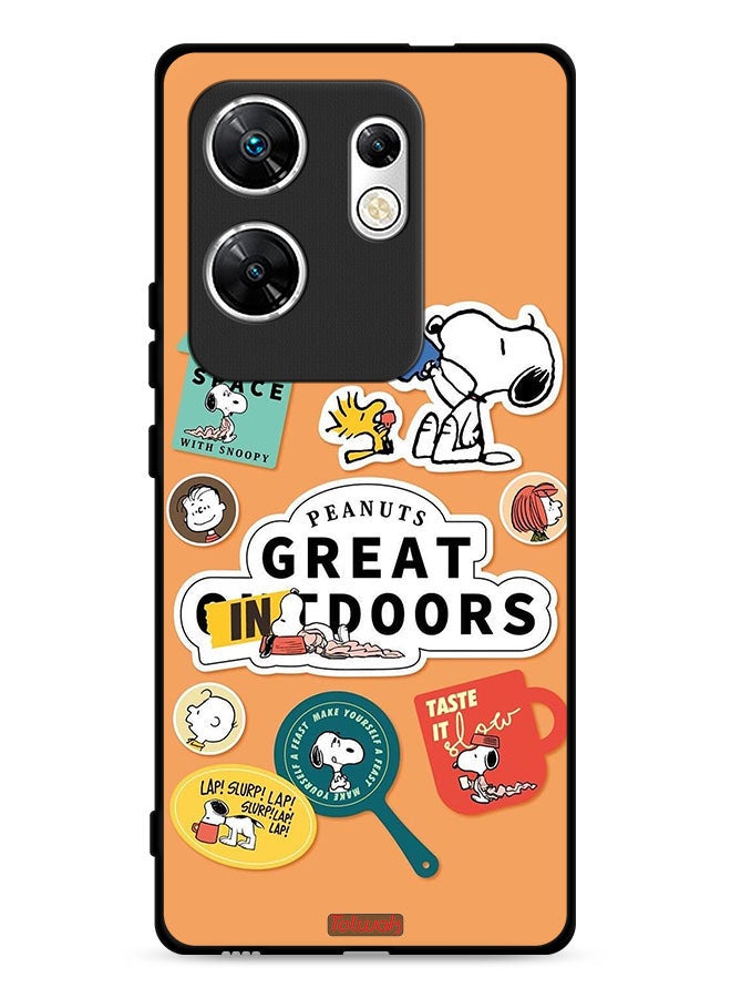 Tolwak Infinix Zero 30 4G Protective Case Cover Peanuts Stickers - Image 1