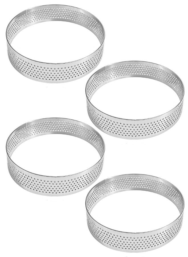 Morlife 4 Pieces Round Tart Ring 10cm - Image 1