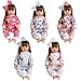 Sweet Dolly Reborn Baby Doll Clothes Accessories 5 Set of Doll Clothing Jumpsuit Bow Headband Outfits for 20 Inch to 22 Inch Dolls 10 PCs in Total Doll Outfits and Accessories - Image 4