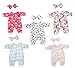 Sweet Dolly Reborn Baby Doll Clothes Accessories 5 Set of Doll Clothing Jumpsuit Bow Headband Outfits for 20 Inch to 22 Inch Dolls 10 PCs in Total Doll Outfits and Accessories - Image 2