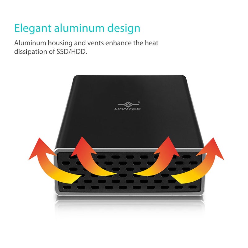 Vantec حاوية RAID مزدوجة Vantec Nexstar GX USB 3.0 2.5" SATA SSD/HDD، سوداء (NST-272S3-BK) - Image 5