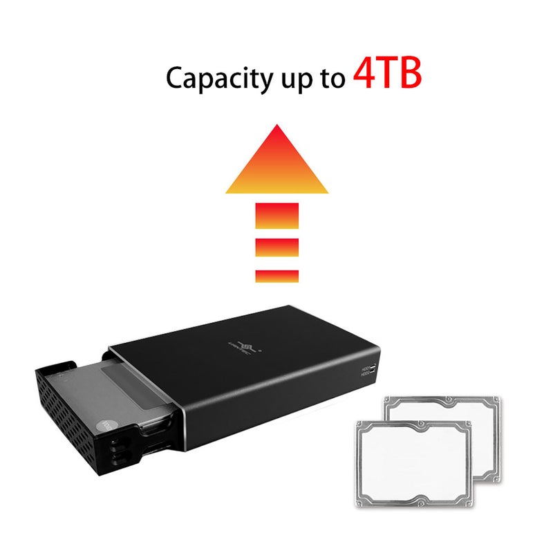 Vantec حاوية RAID مزدوجة Vantec Nexstar GX USB 3.0 2.5" SATA SSD/HDD، سوداء (NST-272S3-BK) - Image 4