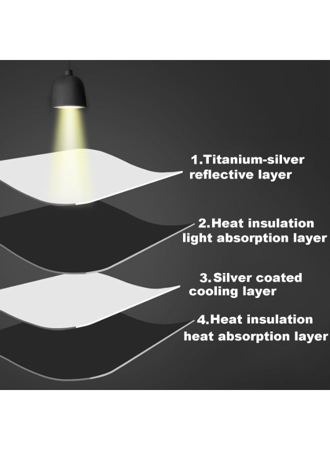 واقي شمس للزجاج الأمامي، عاكس للأشعة فوق البنفسجية سميك مكون من 5 طبقات، قابل للطي على شكل أكورديون، غطاء واقي للزجاج الأمامي للسيارة، يحافظ على برودة سيارتك، إكسسوارات داخلية للسيارات (190 × 257 سم) - Image 4