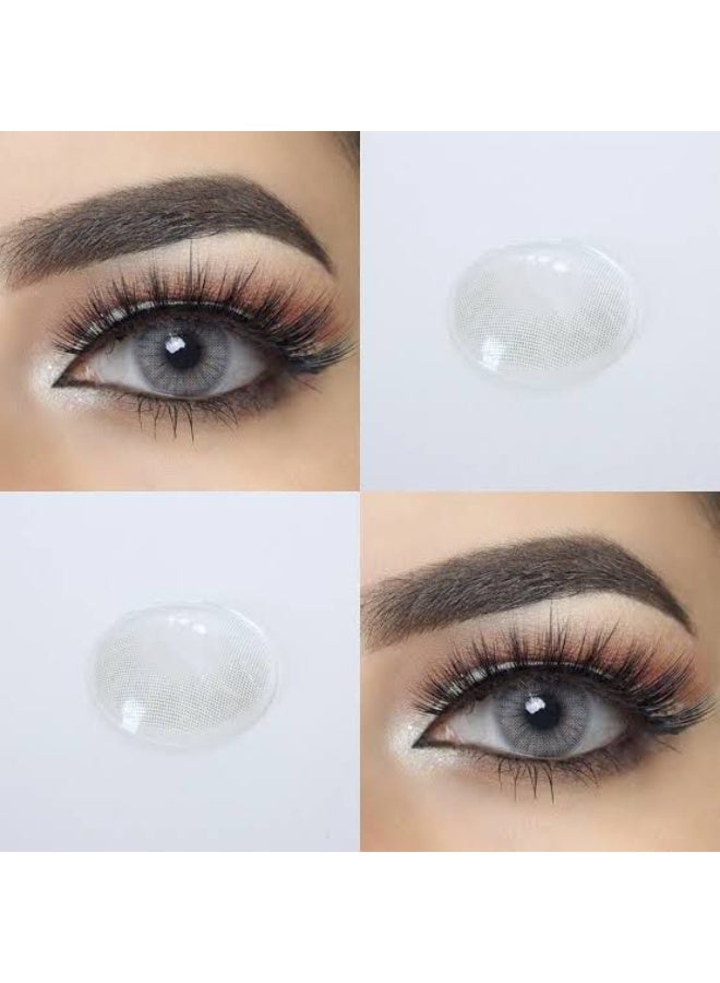 أو.بي كير عدسات لاصقة ملونة رمادية ثلجية 17، عدسات لاصقة تجميلية للجنسين، عدسات عصرية طبيعية، عدسات ناعمة بنسبة 42% ماء - Image 3