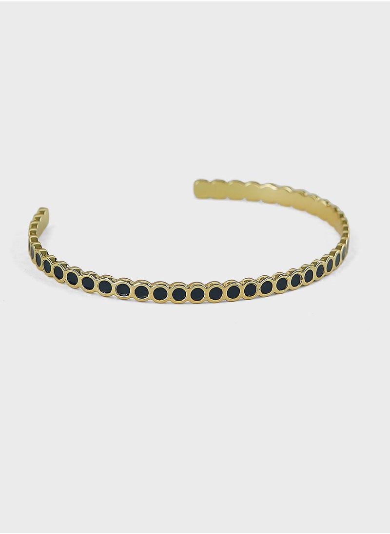 Bangle up - Enamel Round Adjustable Thin Cuff - Image 1
