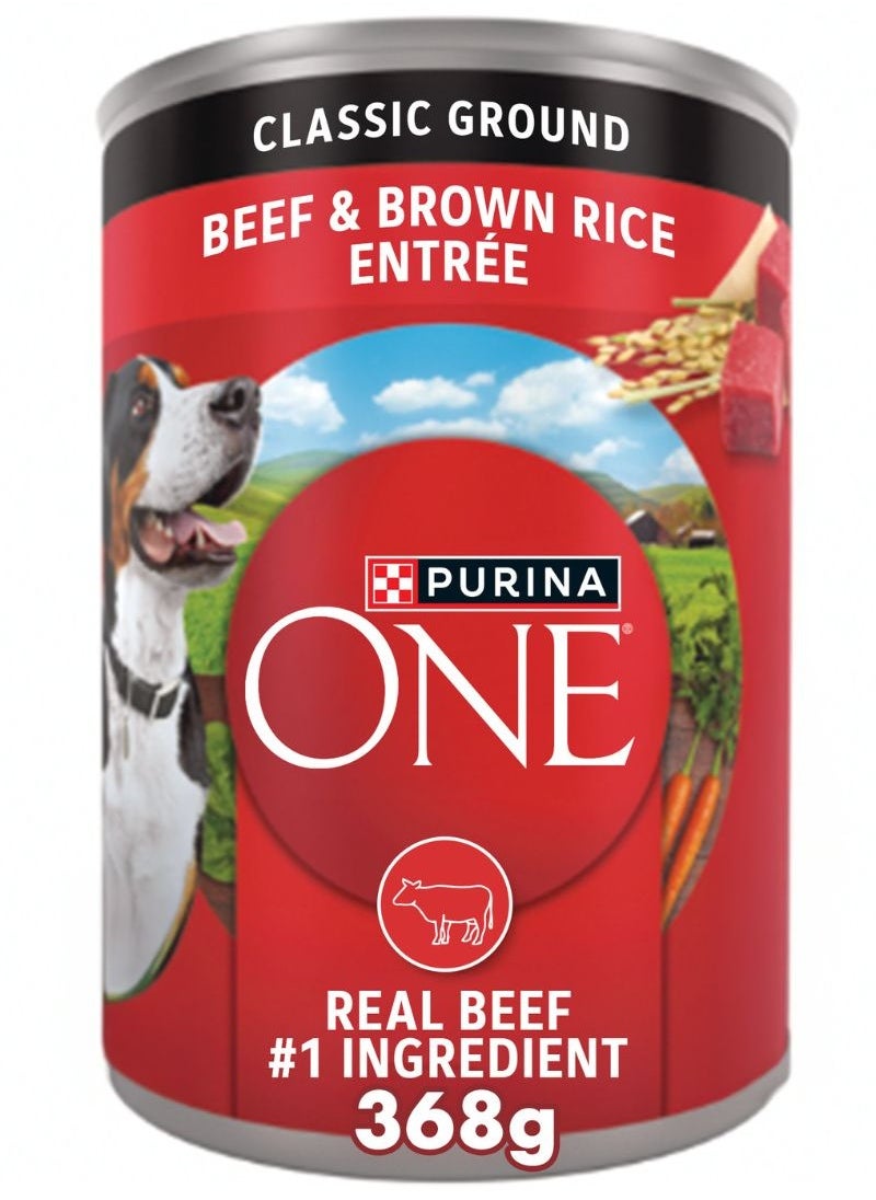 Purina ONE - Classic Ground Beef And Brown Rice  Wet Dog Food 368g - Image 1