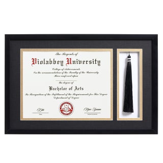 VIOLABBEY 11x17 Matte Black Diploma Frame with Tassel Holder for 85x11 Certificates Document College Degree Frame for Wall Mounted Black Gold Double Mat - pzsku/Z4C4FCCEB0BC63C43F40EZ/45/1750416789/50dcab85-71bb-4009-ac0f-b66103adaef7