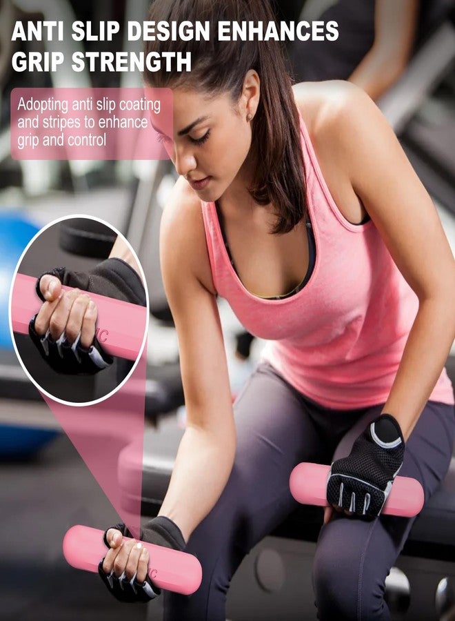 TOSAMC 3lb Weights for Women at Home Set of 2, Small Pink Hand Weight Dumbells Set, Dumbbell Hand Weight Bars for Women,3lbs Dumbbells for Walking, Exercise Weights Pilates Equipment for Home Workouts - Image 4