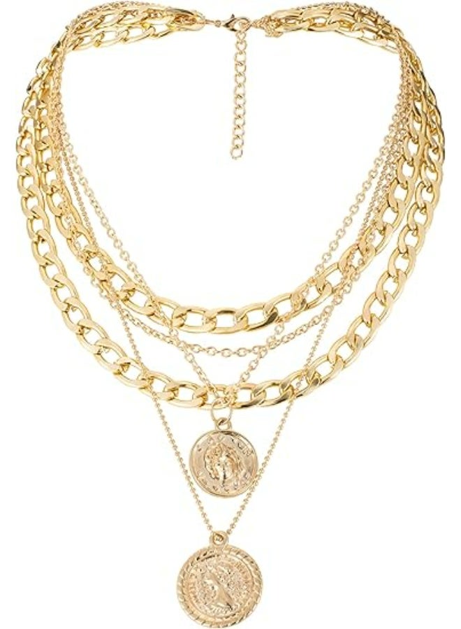 مجموعة اكسسوارات زي القراصنة للنساء | وشاح للرأس وقبعة ووشاح وحزام زي تنكري مع عقد من الستانلس ستيل - Image 3