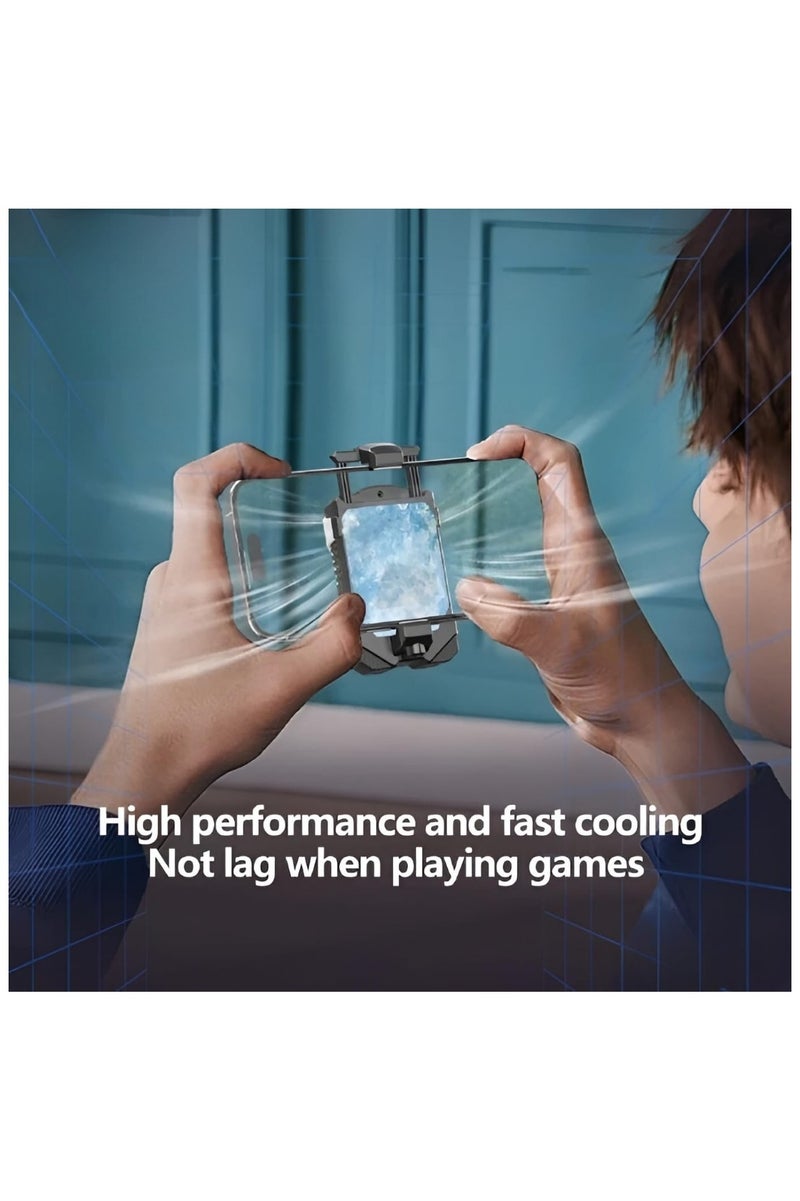 Mobile Phone Cooler Fan X136 – Semiconductor Cooling, Built-in Battery, Temperature Display, Type-C, 3-Speed, Compatible with Phones up to 89mm – White  - Image 2