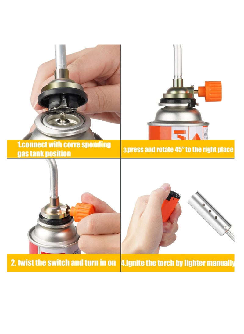 PAMEER - Multi-Purpose Butane Propane Torch, Flame Gun, Kitchen Torch, Cooking Torch, Adjustable Flame, Mini Blow Lighter Gas burner, Culinary Torch for BBQ, Baking, Cooking, Soldering, Jewelry Welding. - Image 1
