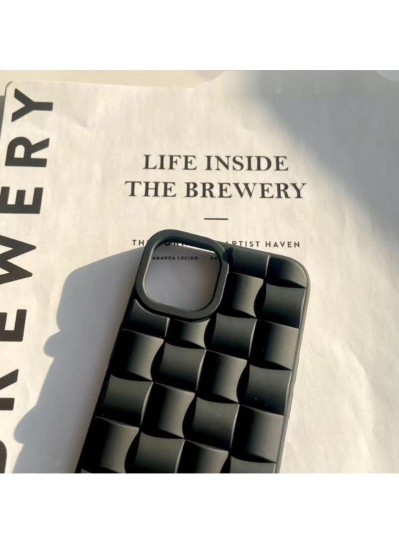 Color Fans Light Black Weave Case for iPhone 13/14 Shell - Image 3