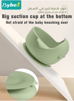 Bybeo 9 PCS Baby Silicone Feeding Set, First Stage Toddler Utensils with Bib, Sippy Cup, Suction Bowl, Infant Spoons and Fork Sets, Divided Plate with Suction - Baby Led Weaning Supplies  - Image 4