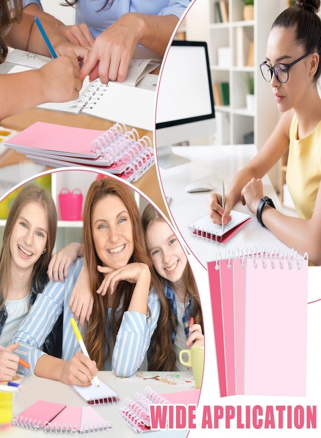 Epakh 24 Pcs Student Gift Bulk Pocket Spiral Notebook Memo Pads Mini Blank Pocket Notebooks 20 Sheets Per Notebook for School Classroom Home Office Nurses(Pink) - Image 5