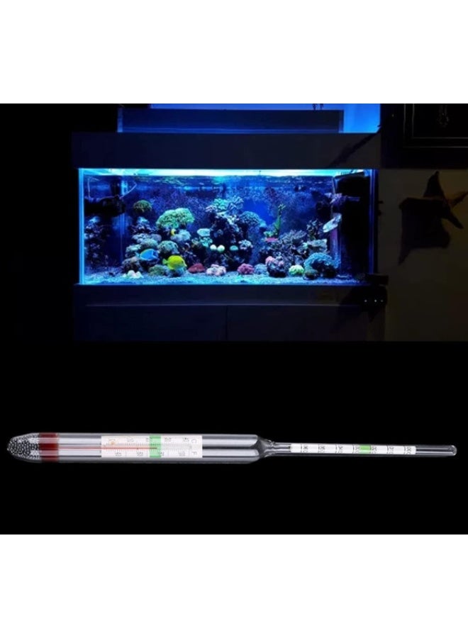 Aquarium Glass Hydrometer with Thermometer Coral Salinity Tester for Marine Saltwater Fish for Tank Mariculture Aquarium Heater Light Thermometers Gravel Pump Sand Decorations Air - Image 3