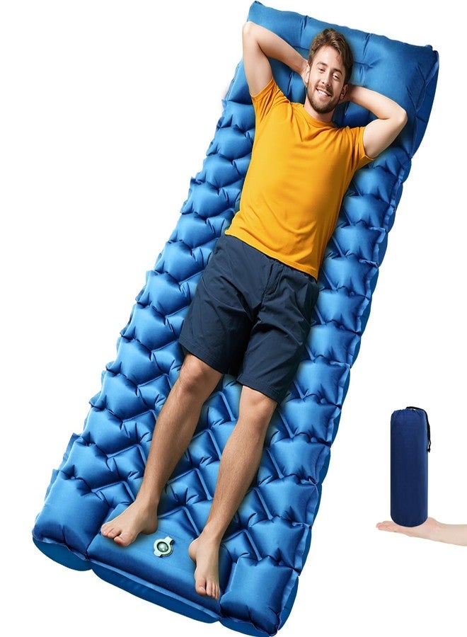 73Hours Sleeping Pad, Waterproof Sleeping Pad for Camping with Pillow Built-in Foot Pump, Inflatable Sleeping Mat for Travel Backpacking Hiking Sleeping Bag Tent, Outdoor Adventure Camp Gear - Image 1