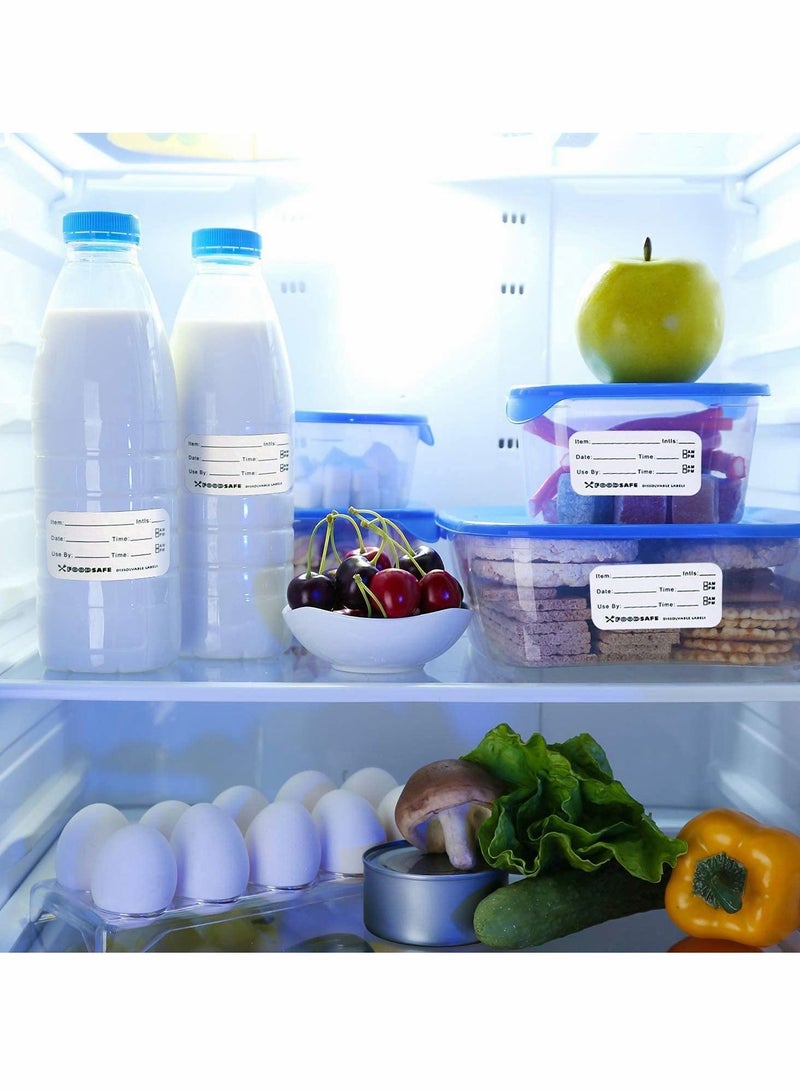 KASTWAVE Food Storage Labels, Adhesive Removable Food Labels, 750 Pcs Food Storage Freezer Sticker, for Home Restaurant Food Date Safe Supplies - 250 Labels Per Roll, 3 Rolls - Image 4