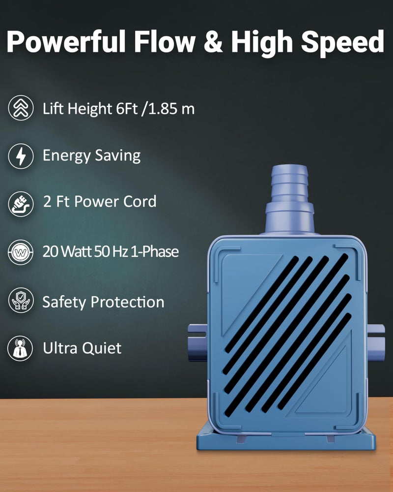 FEDUS 20 Watt Concealed Cooler Pump Water Pump, Submersible Pump For Aquarium, Fountain Pump, Cooler Water Pump, Cooler Water Pump, Fountain Motor Pump Small, aquarium water pump for Desert Air Cooler - Image 3