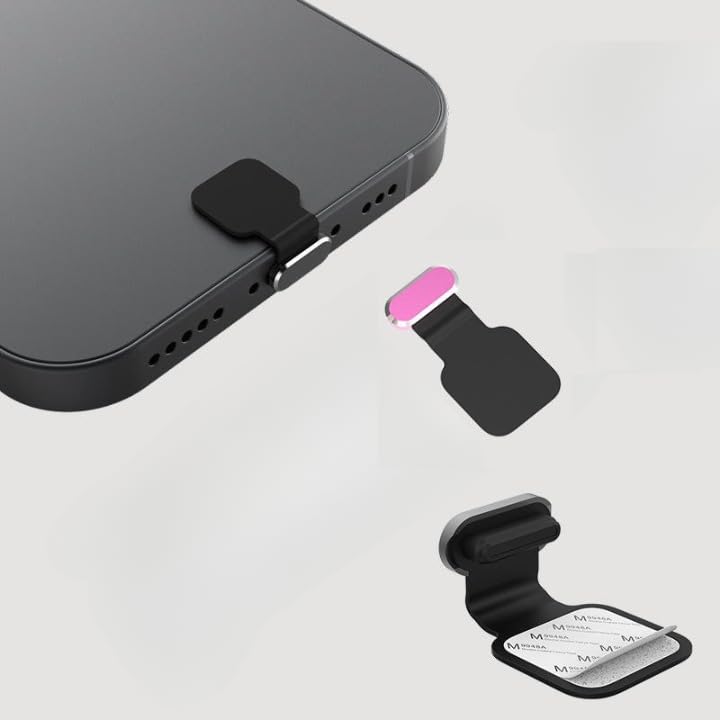 Anks Creation Type C Port Anti-Dust Plug Compatible with Samsung Galaxy S25, S25 Plus, S25 Ultra (Pink) - Image 1