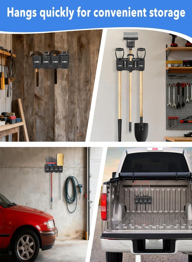 حاملات أدوات كاربول إي تراك للشاحنات والمستودعات، عبوة من 4 قطع من ملحقات إي تراك لتنظيم المرآب لحفظ أدوات الحديقة - Image 5