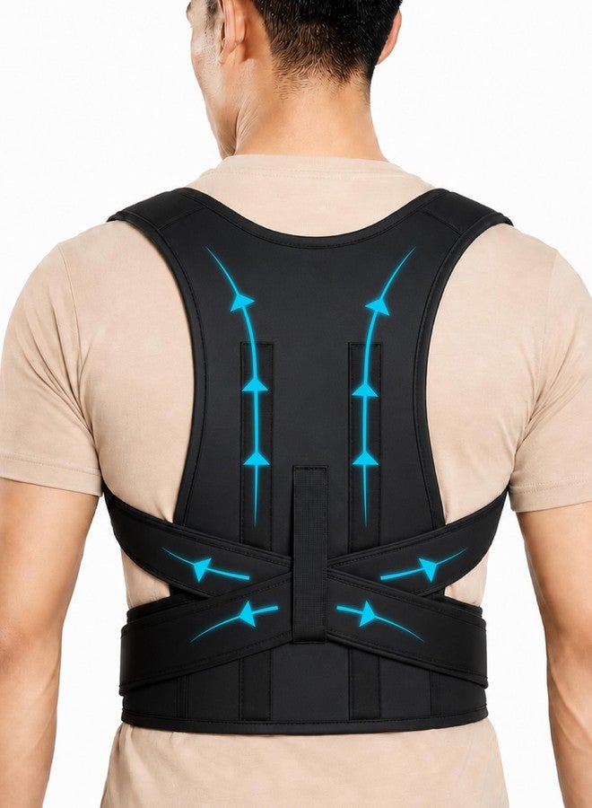 ComfyHug Posture Corrector Belt for Men & Women – Universal Size Adjustable Back Posture Support Brace for Spine Alignment, Shoulder & Upper Back Pain Relief, Breathable Back Support Belt - Image 1