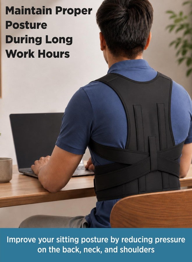 ComfyHug Posture Corrector Belt for Men & Women – Universal Size Adjustable Back Posture Support Brace for Spine Alignment, Shoulder & Upper Back Pain Relief, Breathable Back Support Belt - Image 2
