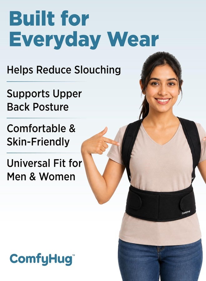 ComfyHug Posture Corrector Belt for Men & Women – Universal Size Adjustable Back Posture Support Brace for Spine Alignment, Shoulder & Upper Back Pain Relief, Breathable Back Support Belt - Image 3