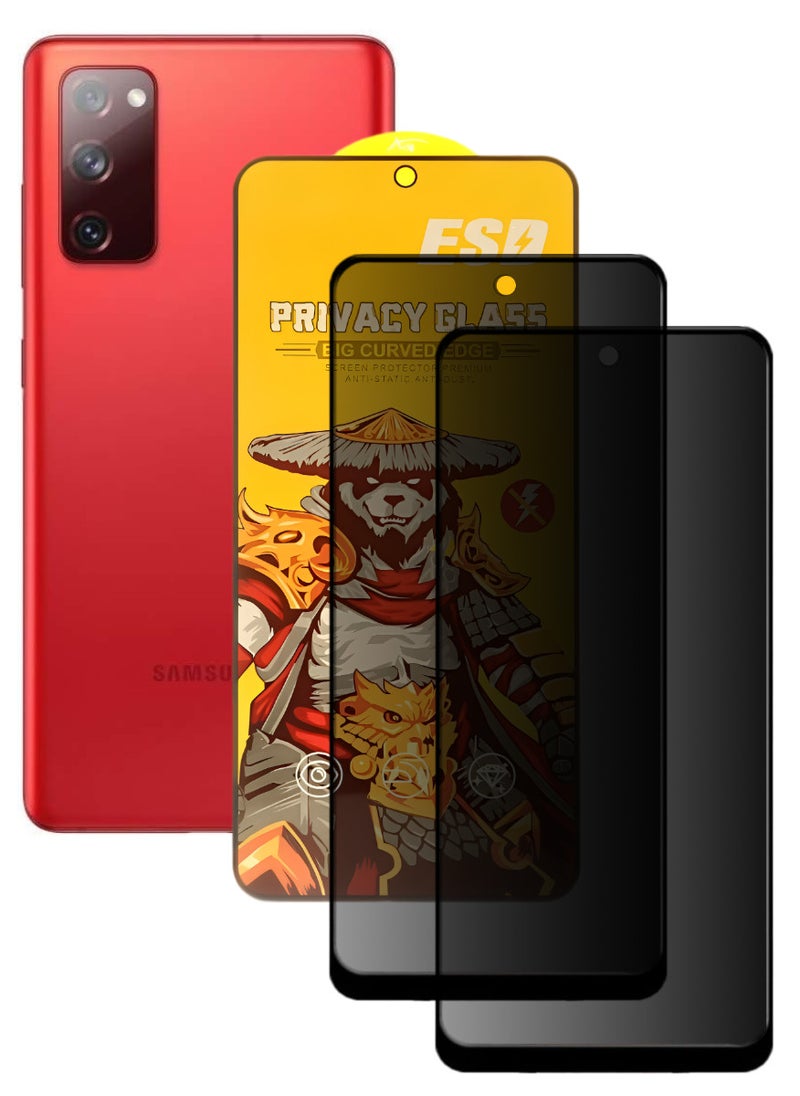 ESD 2 Pieces Tempered Dustproof Privacy Glass Screen Protector Compatible For Samsung Galaxy S20 FE - Image 1