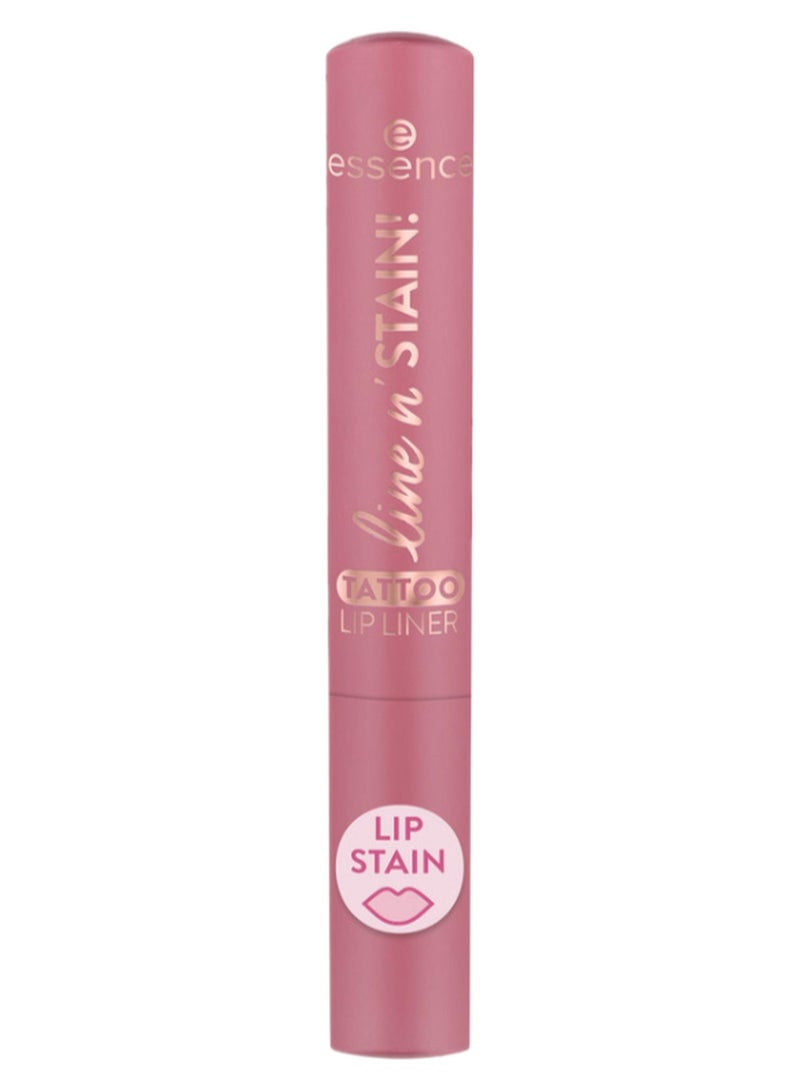 Essence line n' STAIN! Tattoo Lip Liner | 01 Everyone's Nude Pink | Long Lasting | Colour Intensive | Defining Precision Tip | Vegan | No Perfume No Alcohol No Parabens | Pack of 1 (2.5 ml) Everyone'S Nude-Pink - Image 1
