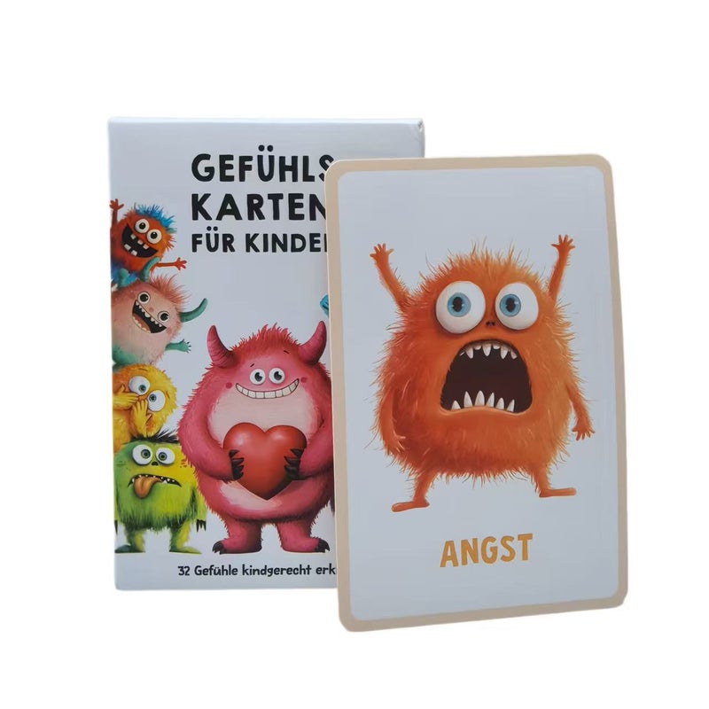 Emotion Flash Cards for Kids - 32 Cards - Image 1