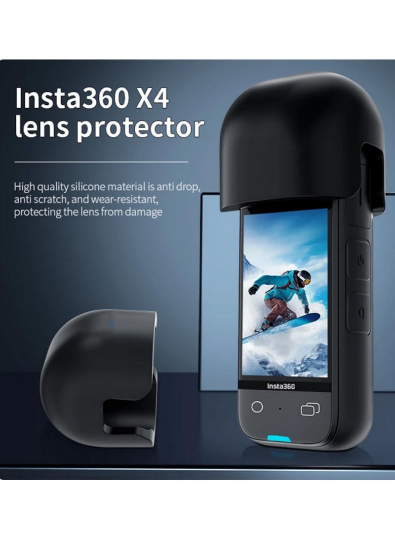 1PCS For Insta360 X4 Lens Cover Protective Case Dustproof Anti-Scratch Anti-Drop Silicone Sleeve Eco-Friendly Material Compatible with Accessories - Image 2