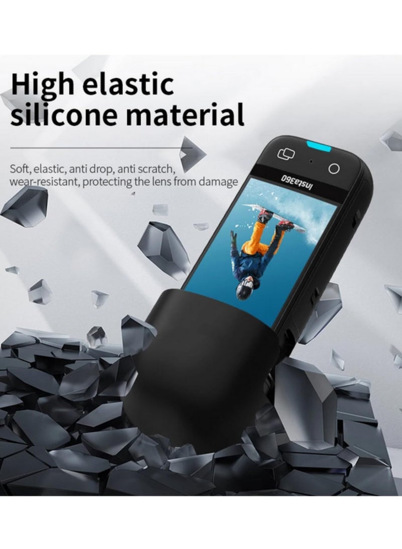 1PCS For Insta360 X4 Lens Cover Protective Case Dustproof Anti-Scratch Anti-Drop Silicone Sleeve Eco-Friendly Material Compatible with Accessories - Image 4