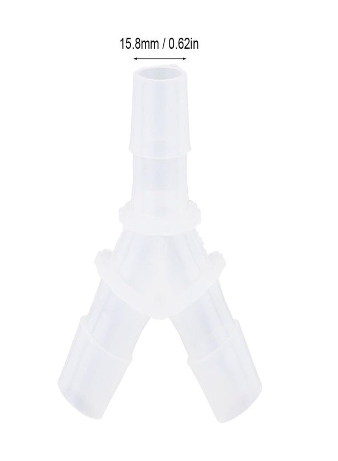 Chiffonade 10Pcs Y-Type Transparent Plastic Air Hose Connectors Aquarium Pump Fittings for Fish Tank Airflow Control(15.8mm) - Image 2