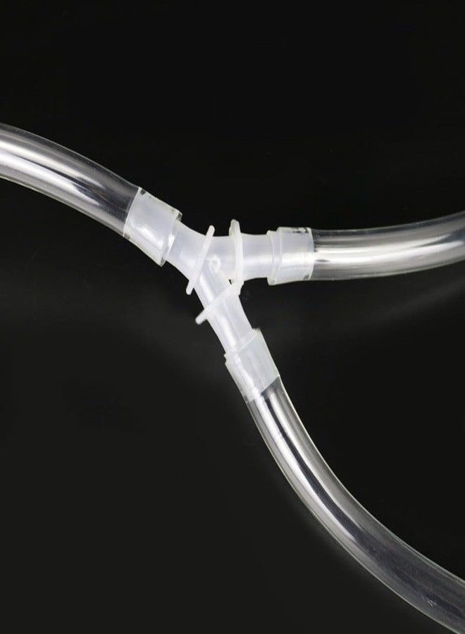 Chiffonade 10Pcs Y-Type Transparent Plastic Air Hose Connectors Aquarium Pump Fittings for Fish Tank Airflow Control(15.8mm) - Image 3