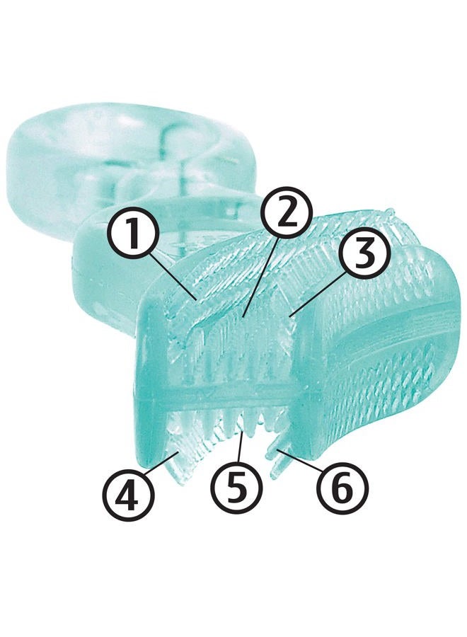 Brilliant Baby Buddy Blue First Silicone Toothbrush - Image 3
