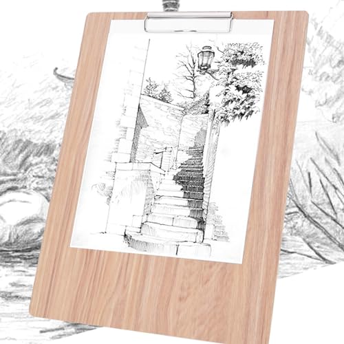 GLOGLOW Artist Sketch Board, 15.75x11.34in Wooden Drawing Board Travel Painting Board with Clip for Drawing Writing Board Classroom Studio or Field Use - Image 5