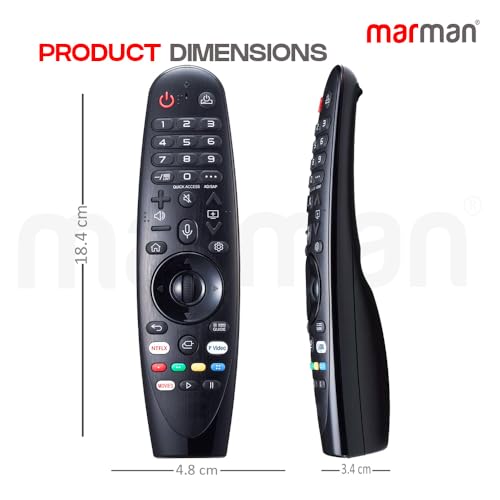 marman® Compatible with LG Smart Tv Magic Remote Control Original Model AKB75855501 AN-MR20GA Suitable for UHD OLED QLED with Bluetooth Voice Command, Pointer Function and Streaming Apps - Image 4