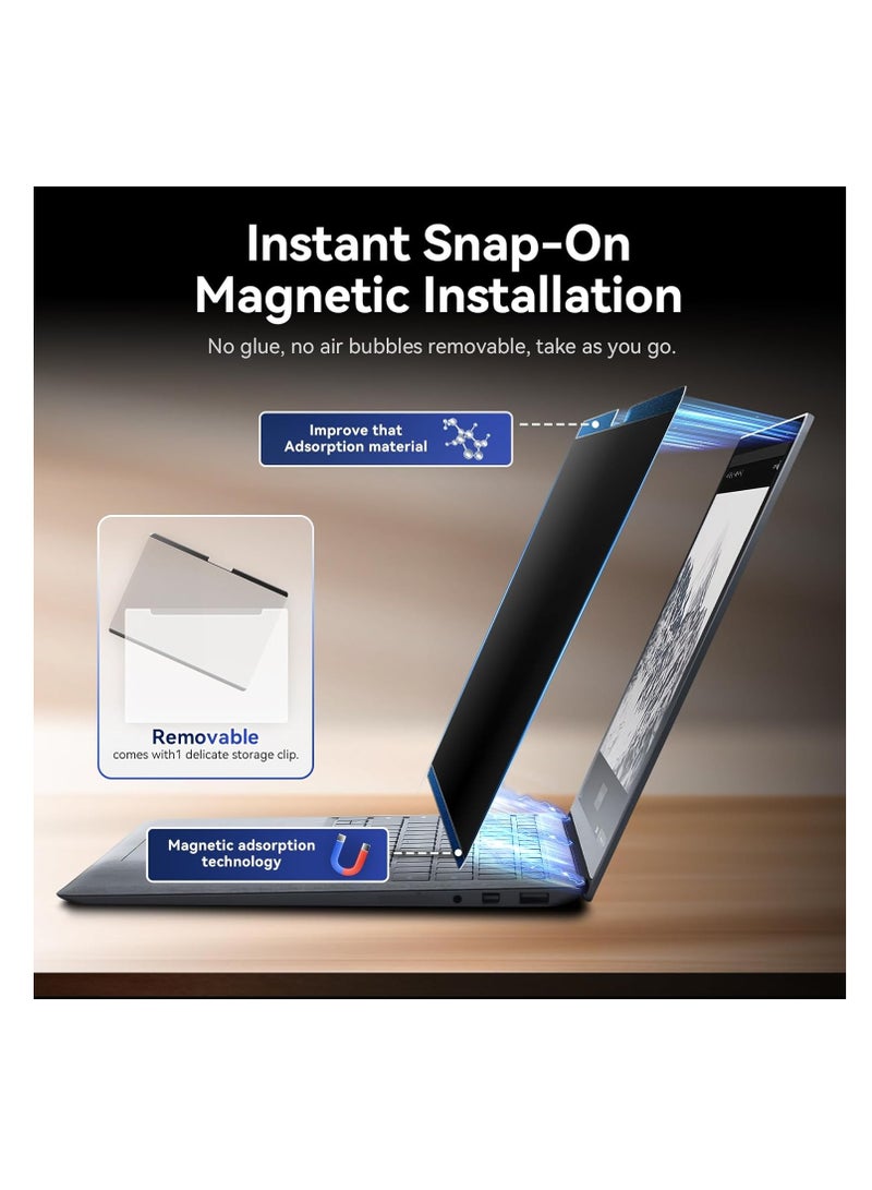 شاشة خصوصية مغناطيسية لجهاز Microsoft Surface Laptop Go 3/2/1 بحجم 12.4 بوصة، فلتر مضاد للتجسس قابل للإزالة، واقي شاشة خصوصية لجهاز Surface Laptop بحجم 12.4 بوصة - Image 1