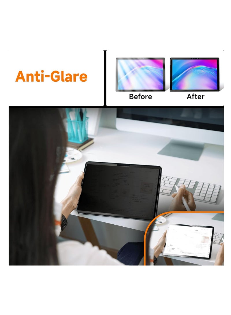 شاشة خصوصية مغناطيسية لجهاز Microsoft Surface Laptop Go 3/2/1 بحجم 12.4 بوصة، فلتر مضاد للتجسس قابل للإزالة، واقي شاشة خصوصية لجهاز Surface Laptop بحجم 12.4 بوصة - Image 3