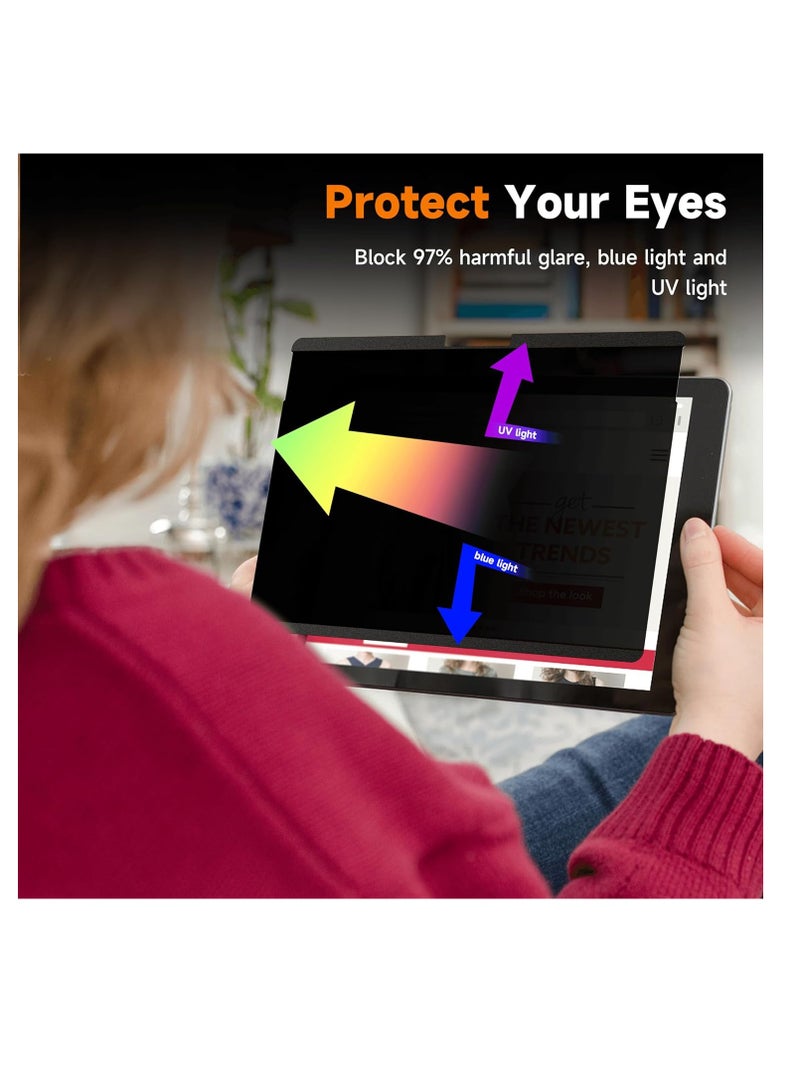 شاشة خصوصية مغناطيسية لجهاز Microsoft Surface Laptop Go 3/2/1 بحجم 12.4 بوصة، فلتر مضاد للتجسس قابل للإزالة، واقي شاشة خصوصية لجهاز Surface Laptop بحجم 12.4 بوصة - Image 4