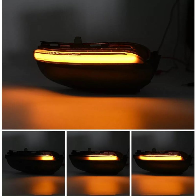doiplent [2pcs] Side Mirror Sequential Turn Signal Lights for VW Golf MK6 2009-2013 GTI 6 2008-2013 Golf R20 2008-2012 Touran 2011-2015 Assemely-Smoked Lens - Image 2