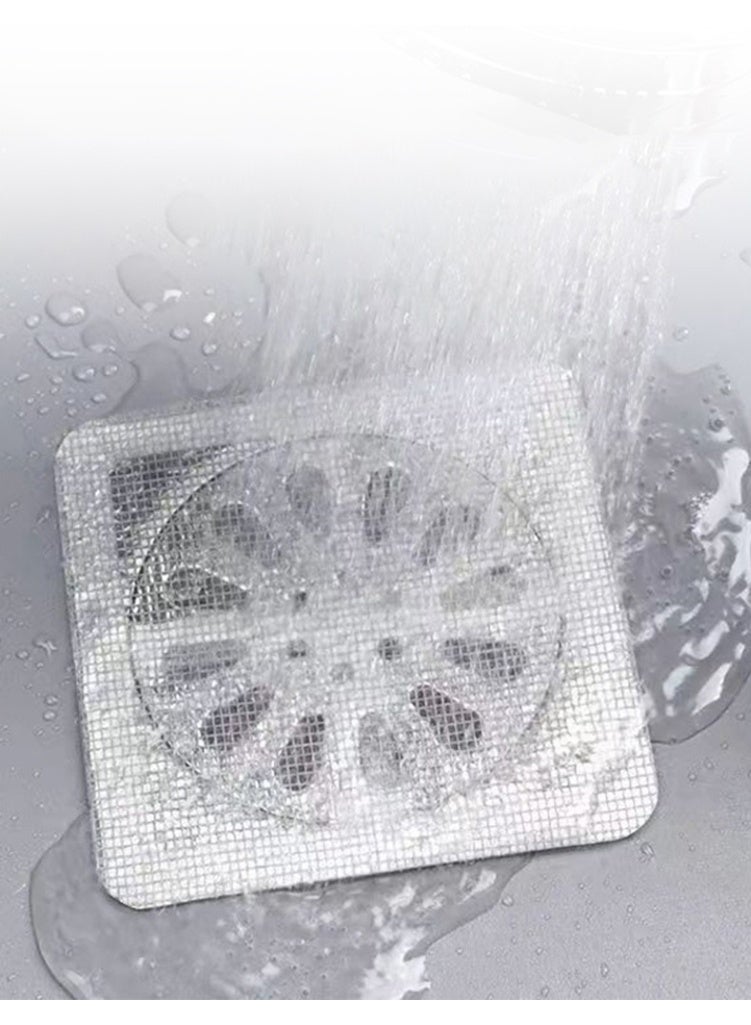 30PCS Self-Adhesive Hair Filter Sticker, DisposableShower Drain Adapter, Anti-Clog KitchenBathroom Drain Hair Drain Catcher, Door,Kitchen Sewage Grill Filter, Window ScreenRepair Patch - Image 4